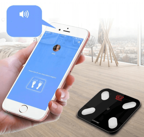 Analytische Personenwaage Bluetooth Black Shape